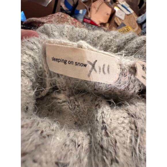 Sleeping on Snow Sweater Dress Tunic Gray Ombre Mock Neck Long Sleeve - Picture 2 of 7